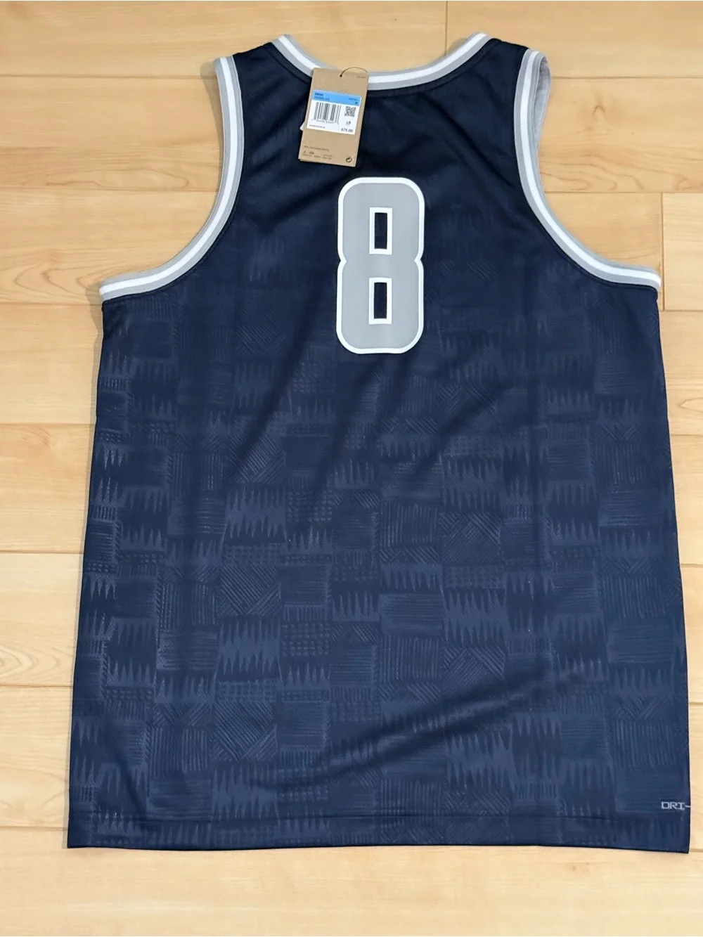 Jordan Navy Blue Georgetown Basketball Tank with Grey Trim